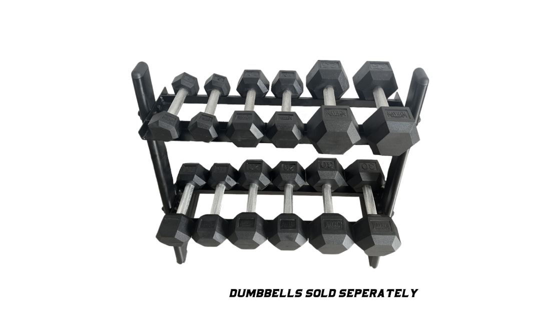 Two Tier Hex Dumbbell Rack – Mayhem Strength Gym Equipment